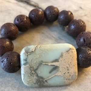 Lava Rock Stretch Bracelet